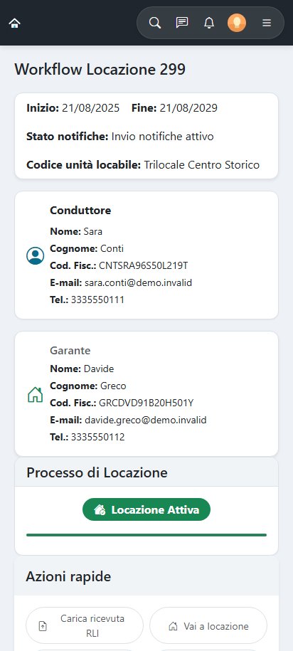 Domyo su smartphone: il Workflow Locazione con conduttore, garante e processo